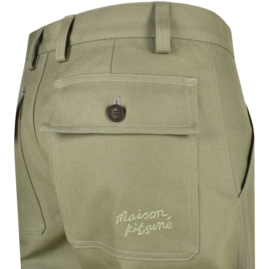 【国内正規品】 Trousers Straight Workwear Kitsune Maison Green Mainline | パンツ